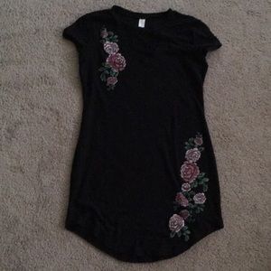 Black dress with flower